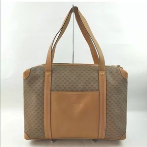 Gucci Tote Bag Old Micro GG Browns PVC 1516217